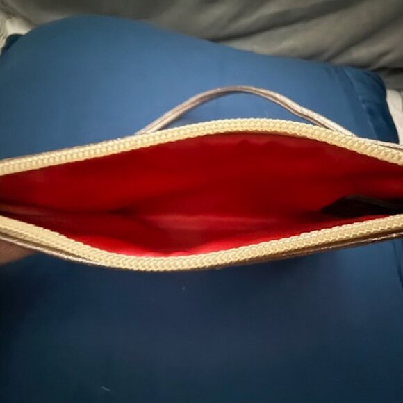 Vintage COACH WRISTLET PURSE KYRA POPPIES MULTICOLOR/ Silver RARE - Picture 3 of 4